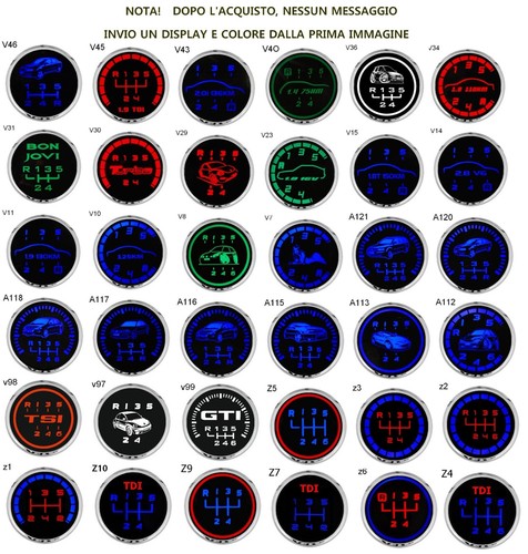 PEUGEOT 206 306 406 307 207 Pomello di cambio in pelle retroilluminato SKIN - Foto 9 di 15