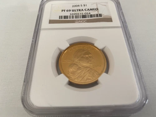 2004-S SACAGAWEA DOLLAR  NGC PF69 ULTRA CAMEO BROWN LABEL "LAST ONE"