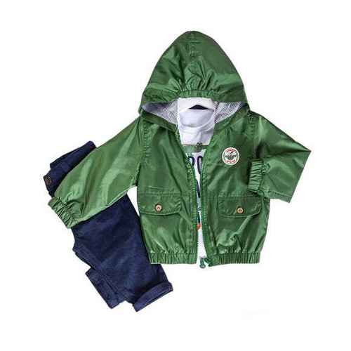 Infant and Toddler Hoodie Windbreaker 3-Piece Casual Wear - Great for Warm Weath - Picture 11 of 11