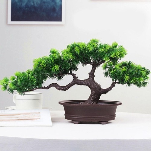 Decoración artificial de plantas falsas de árbol bonsái para exhibición de escritorio pino - Imagen 3 de 6