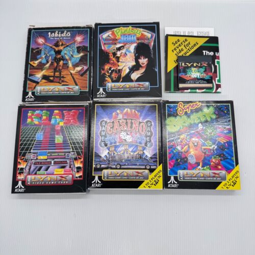 Atari Lynx Games 6x Bundle Ishido, Pinball, Klax, Casino, Skweek, Block Out - 第 1/20 張圖片
