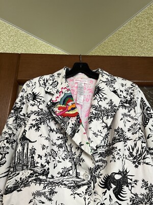 BAZaR CHRISTIANLACROIXクリスチャンラクロア Vintage Bazar de Christian Lacroix Cotton Zip Graphic Jacket