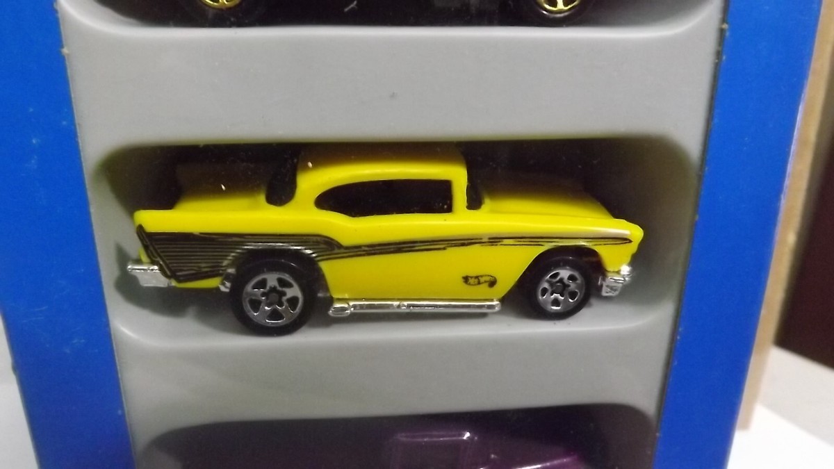 Hotwheels 50's Favorites 5 Car Gift Pack Yellow '57 Chevy Plastic