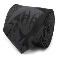 Marvel Deadpool Hidden Paisley Black Silk Men's Tie