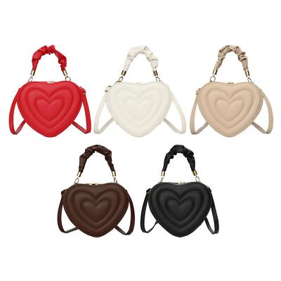 Liebe Herzform Schultertasche Umhängetasche PU verstellbarer Schultergurt Freizeit
