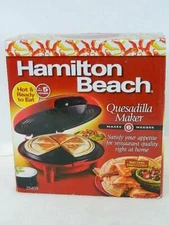 Hamilton Beach Quesadilla Maker Model 25409 Red Makes 6 Wedges -- New In Box
