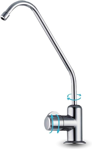 Grifo Cromado EUR-50. 1 Vía para equipos de osmosis inversa. Agua Osmotizada. - Imagen 7 de 7