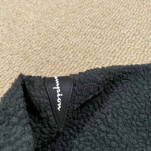 Champion Fleece Hoodie Herren Small Schwarz Grün Pullover Sweater Sherpa - Bild 3 von 13
