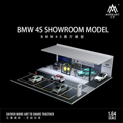 Diorama 1:64 Car Garage Model LED City Car Showroom Scene Display Building Model - Picture 60 of 102