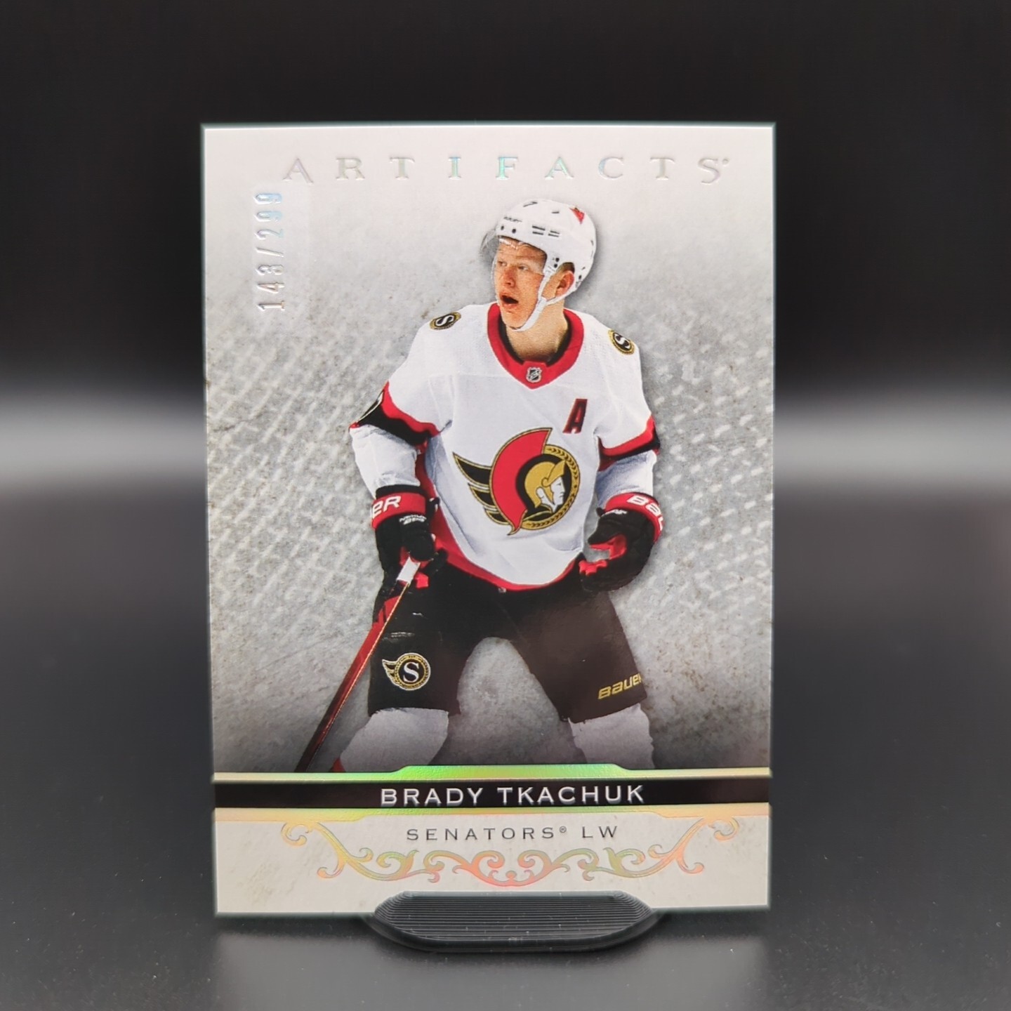 2021-22 Upper Deck Artifacts Silver Spectrum Parallel #102 Brady Tkachuk /299