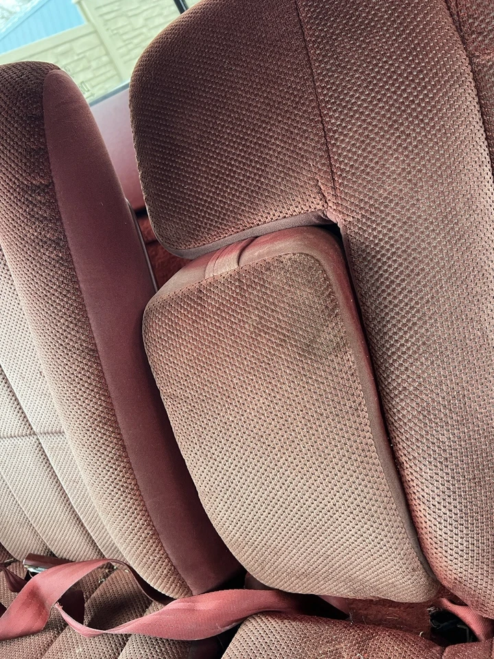 FORD RANGER CABINA EXTENDIDA BANCO DIVIDIDO ASIENTO Y CONSOLA ROJO OEM 1983-1988 Foto 3 de 4