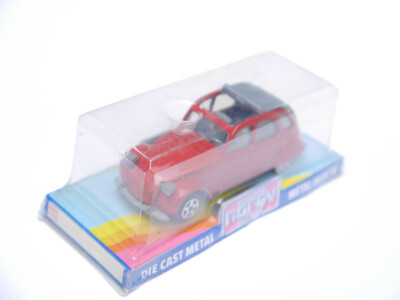 Citroen 2CV ''Ente'' in rot rouge rosso roja red, Jet-Car 700´er in 1:43 boxed Ovp
