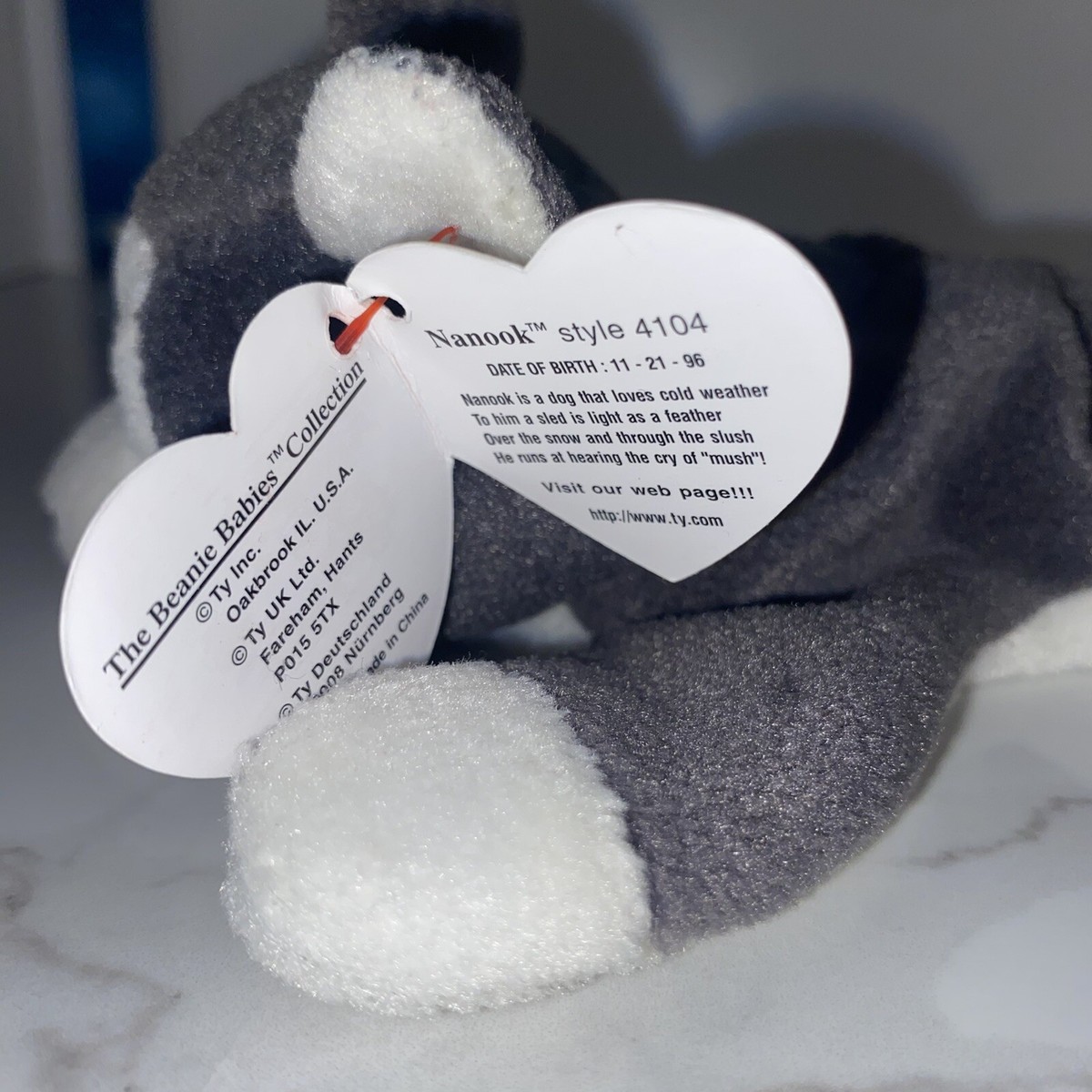 Nanook beanie baby tag on sale