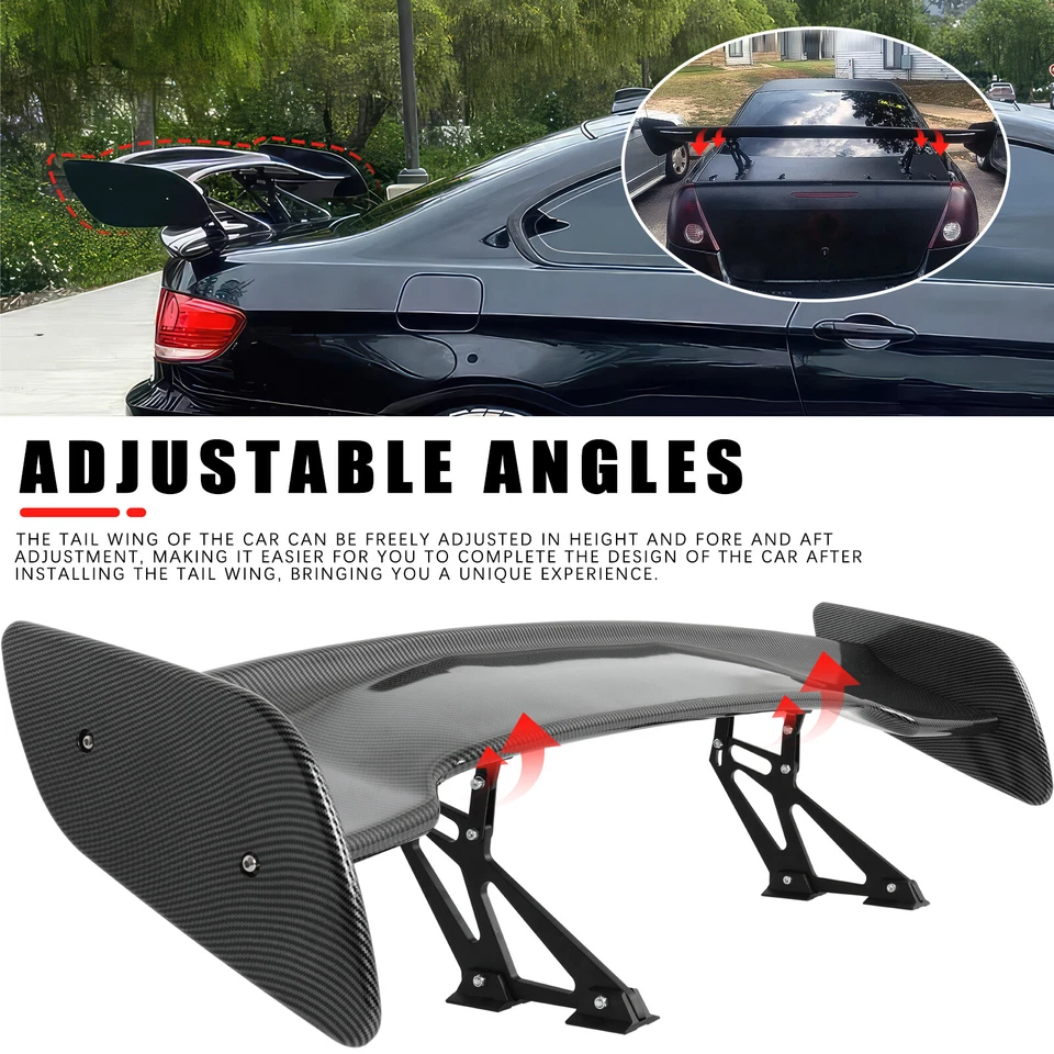 Alerón trasero de fibra de carbono para Ford Mustang GT500 Shelby 57" Racing GT Wing Foto 4 de 4