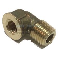 FORGED BRASS 90 DEGREE REDUCING STREET ELBOW 1/8" FEMALE NPT X 1/4" MALE NPT
