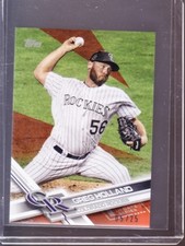 2017 Topps Mini ORANGE Parallel #US218 Update Greg Holland Rockies 05/25