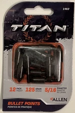 Arrow Bullet Points Titan by Allen Archery 1462 5/16 125 Grain 12 Pack Arrowhead
