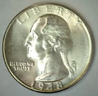 BU 1948 D Washington UNCIRCULATED Silver Quarter 25c US Coin Denver Mint Coin