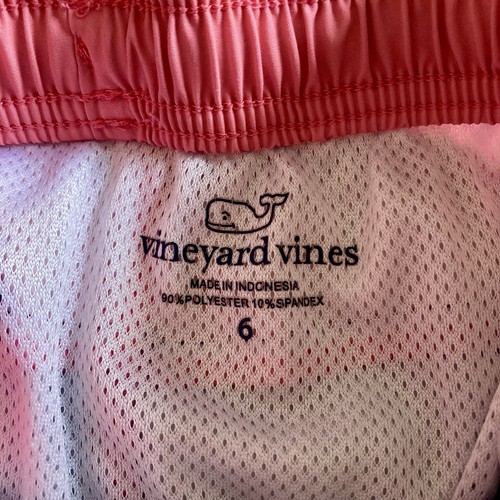 Vineyard Vines Boys Blue Swim Trunks Color Block Stripe Shorts Suit Beach Size 6 - Picture 5 of 13
