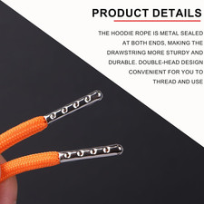 4PCS Hoodie String Replacement,55 Inches Drawstring Cord with Drawstring Thre...