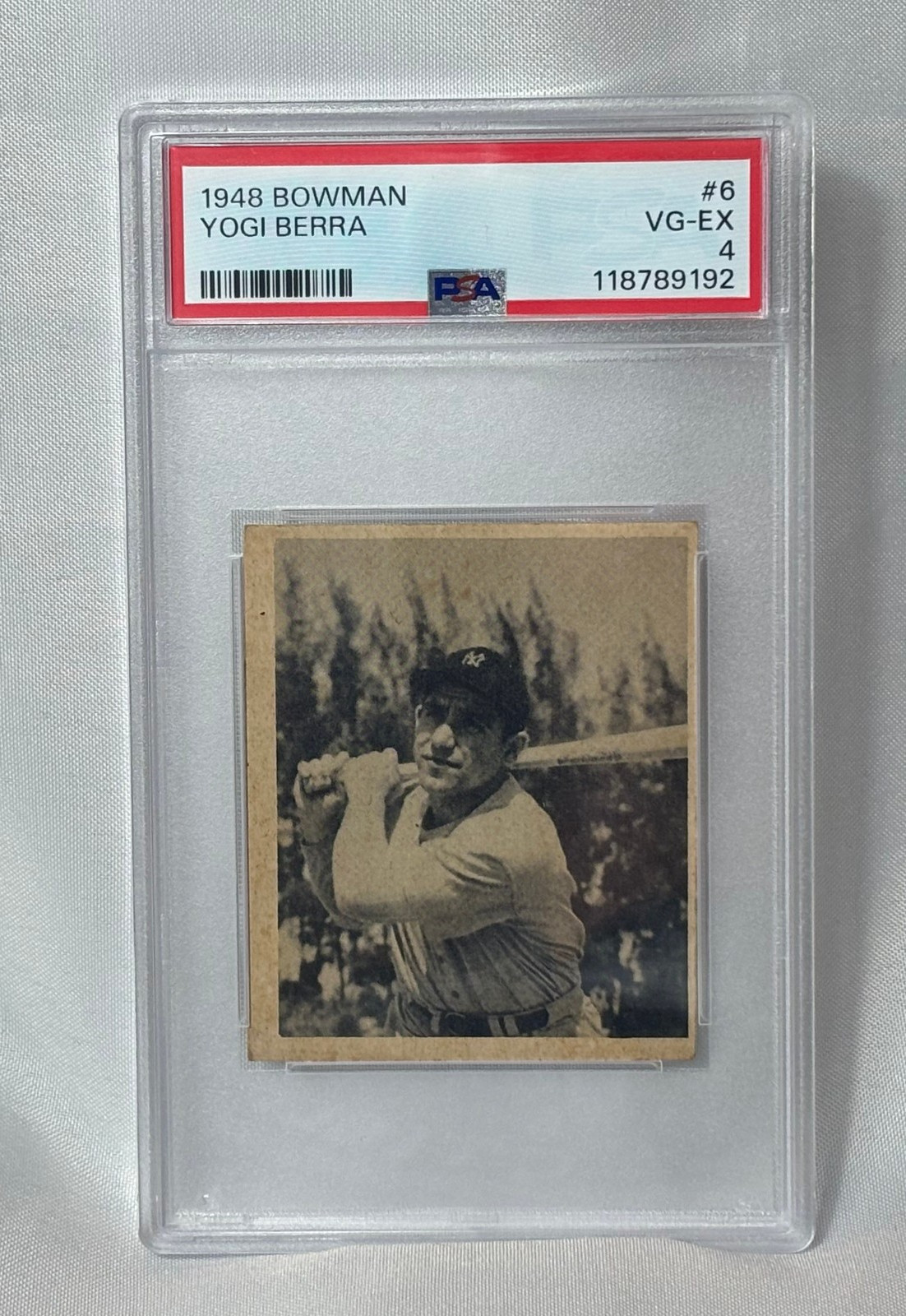 1948 Bowman YOGI BERRA Baseball Card #6 PSA 4