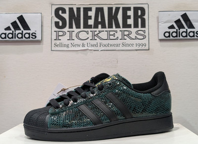 Adidas Women's Superstar 2 Snakeskin - Size: 9 - JP8159 - Green / Black - NEW !