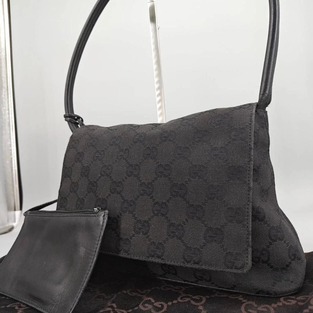 Gucci GG toile un sac à bandoulière breloque avec mini pochette noir #PGBLIY