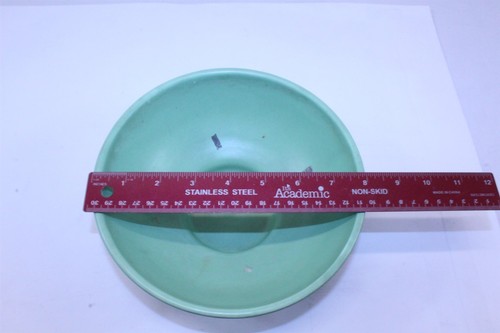 Haeger 8" Diameter Planter Bowl on Short Pedestal Green No Chips - Picture 7 of 7