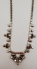 Vintage Citrine Topaz Yellow Rhinestones Necklace Open Back Marquise  — photo 7