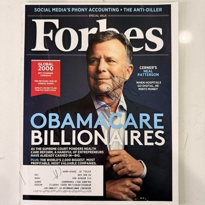 Forbes Obamacare Billionaires Neal Patterson Magazine