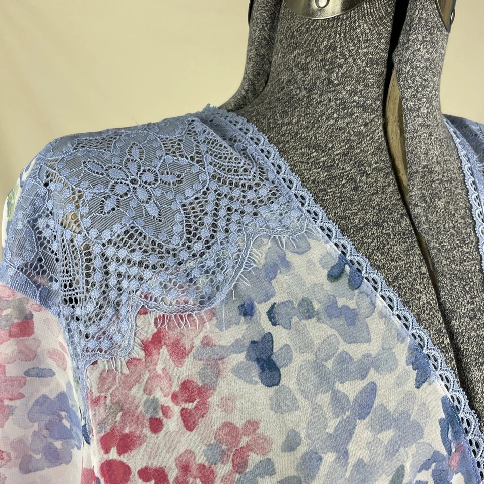 In Bloom Jonquil 透明花卉长袍 XS S 码水彩半袖 — 第 3/4 张图片