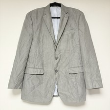 Lauren Ralph Lauren Blazer Mens 40R Grey Excellent Two Button Solid Sport Coat