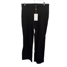 Quince Women Black Ultra-Stretch Ponte Pants Boot Cut sz S Petite Wide Leg NWT