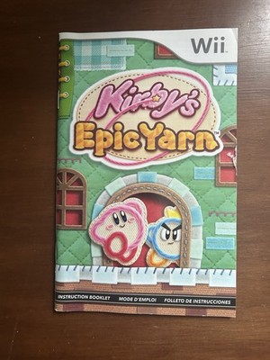 Kirby's Epic Yarn Nintendo Wii MANUAL ONLY