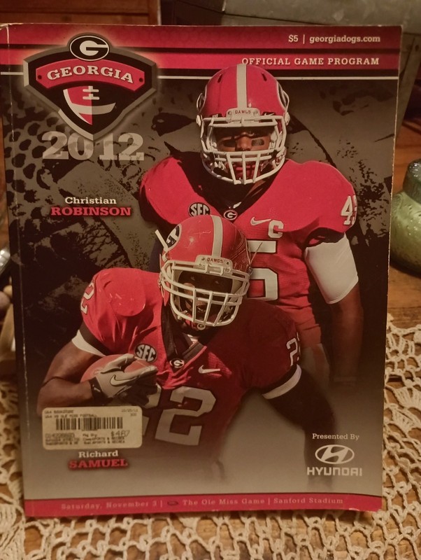 2012 UGA Georgia Bulldogs Program vs. Ole Miss Athens Gameday