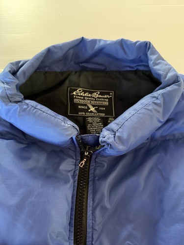 Eddie Bauer Goose Down Puffer Best Blue Size Mens Size XL Extra Large Sleeveless - Picture 6 of 12