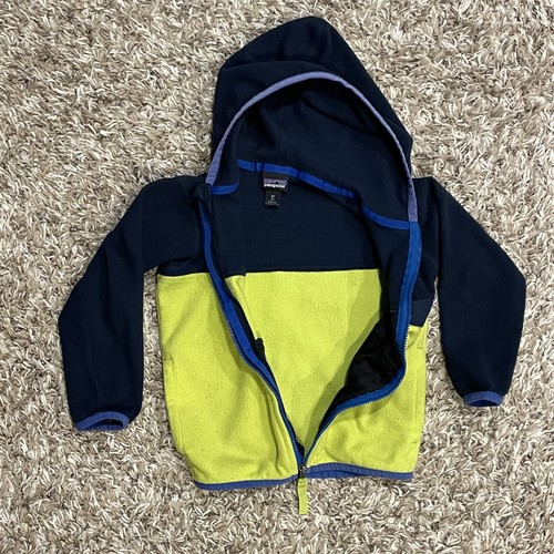 Patagonia Baby Micro D Snap T Fleece Jacket 3T Full Zip Hoodie Blue Green - Picture 4 of 8