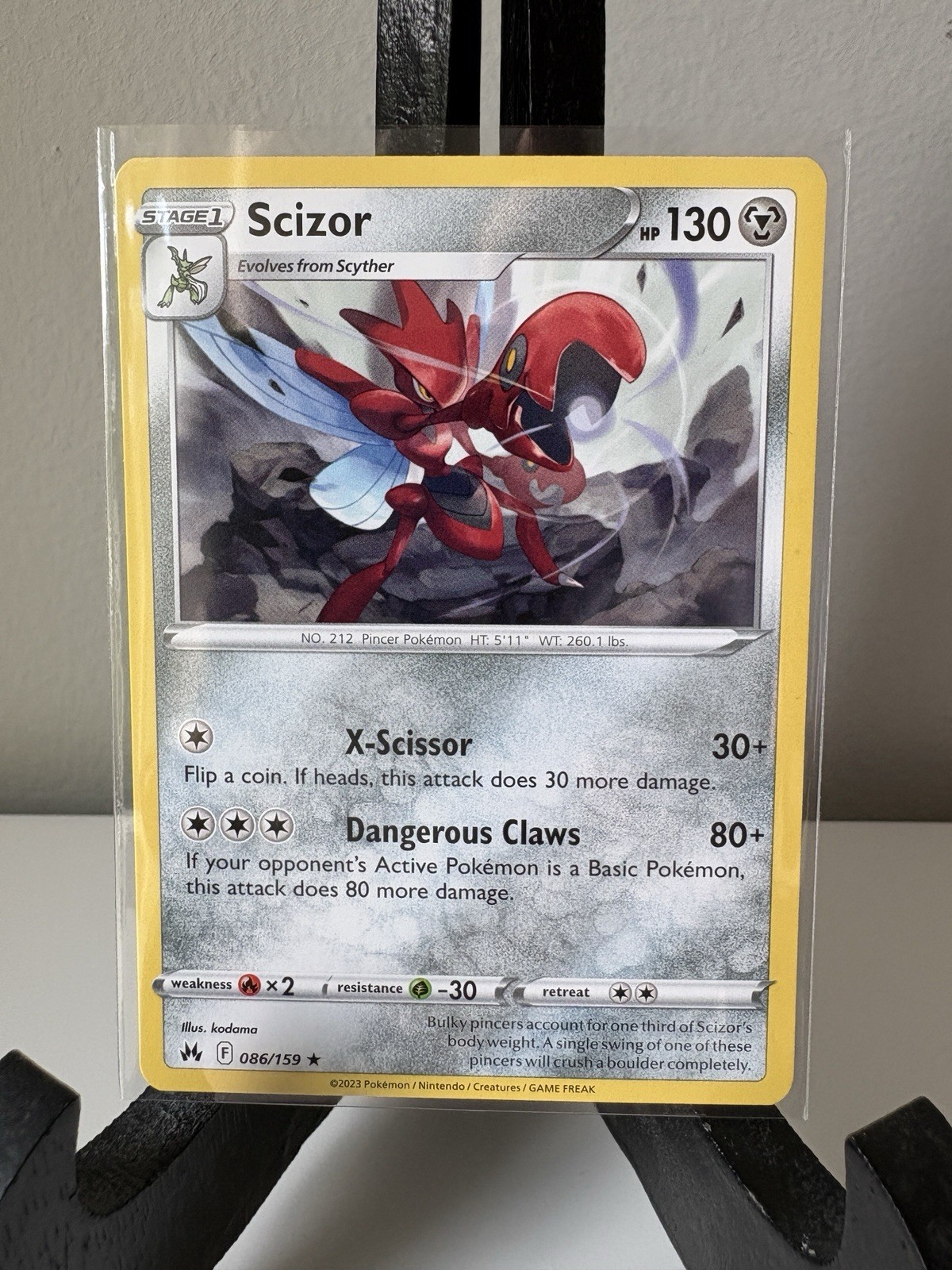 Scizor 86/159 Crown Zenith Regular Rare Pokémon TCG