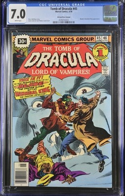 Tomb of Dracula #45, CGC 7.0 FN/VF, 30 Cent Price Variant; Blade