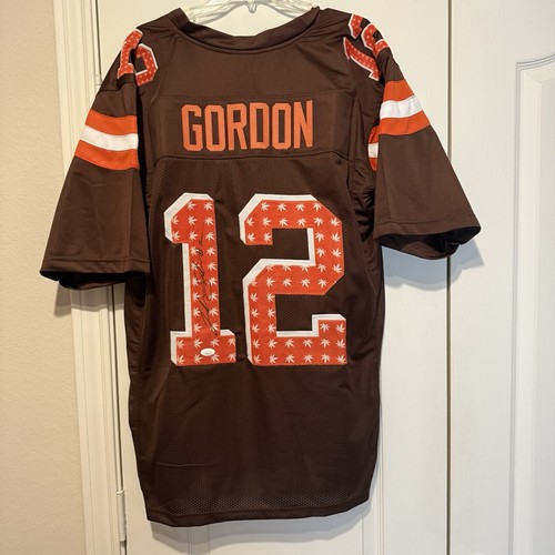 Josh Gordon Custom Browns Autographed #12 Weed Jersey JSA Authenticated XL - Picture 5 of 6