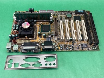 IWILL Motherboard LE370 + Intel Celeron CPU + RAM + I/O Shield - UNTESTED