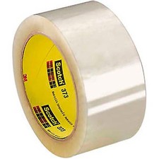 3M Scotch 373 Carton Sealing Tape 2.5 Mil 2" x 55 Yds. Clear Lot of 36