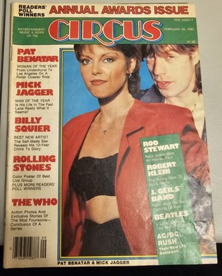 Circus Magazine February 28, 1982 Pat Benatar Mick Jagger Awards Issue 