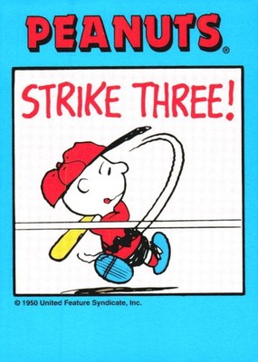 1992 Pro Sport Specialties Peanuts  #156 Strike Three!  