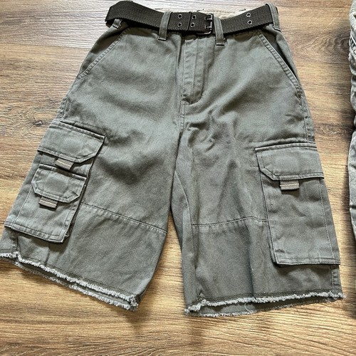 Lot- 2 Boys Size 8 Cargo Shorts Camo Green Skater Y2K 90’s Urban Pipeline - Picture 3 of 12