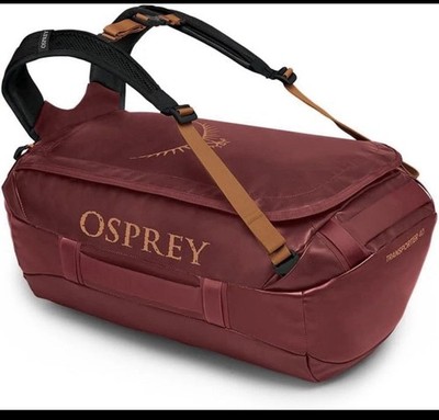 NEW Osprey Transporter  Bag 40L RED  Travel Duffel Bag, Red Brand New With Case
