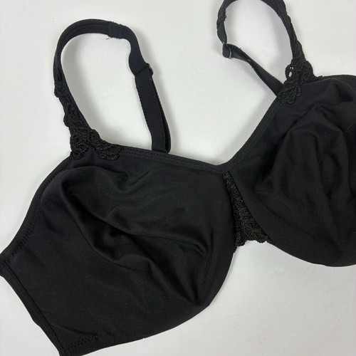 WACOAL Full Cup Minimizer Bra 40C Black Underwire Unpadded - Picture 2 of 7