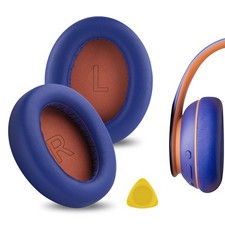 Geekria Protein Leather Ear Pads for Anker Soundcore Life Q10 Headphones Blue 