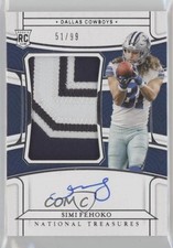 2021 Panini National Treasures Rookie 51/99 Simi Fehoko #196 Patch Auto 0fo5