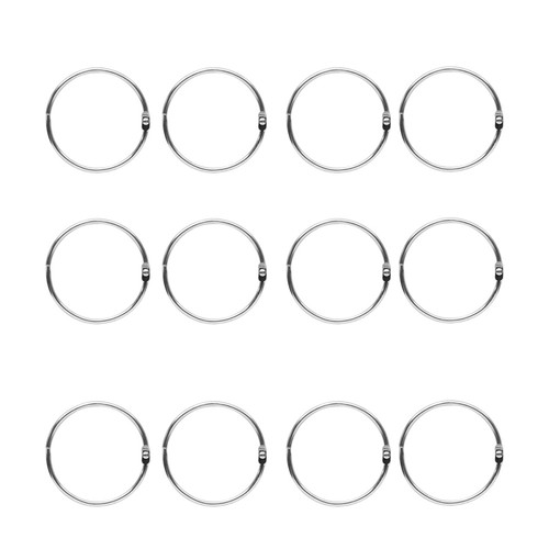 12 Pezzi Accessori per Tende Portachiavi Raccoglitore Libro Multiuso Scatto Metallo Split - Foto 3 di 11